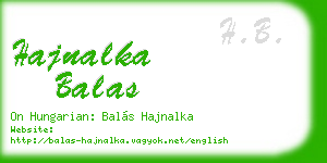 hajnalka balas business card
